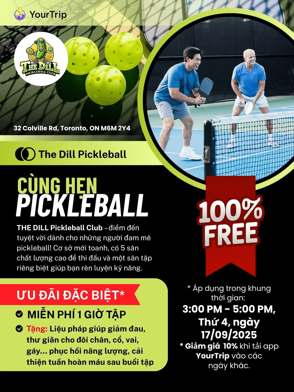 Cùng hẹn Pickleball tại The Dill Pickleball Club – Toronto